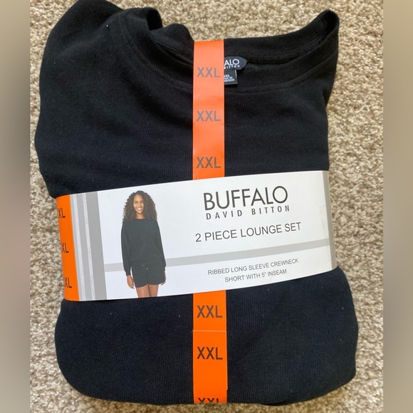 BUFFALO DAVID BITTON 2 PIECE 🖤BLACK🖤 LOUNGE SET PLUS SIZE XXL 🌟NWT🌟 - Picture 7 of 12